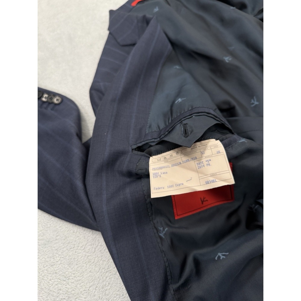 Isaia Napoli Blazer Mens 42R Blue Pinstripes Wool Super 150s Suit Coat Jacket - Picture 8 of 12